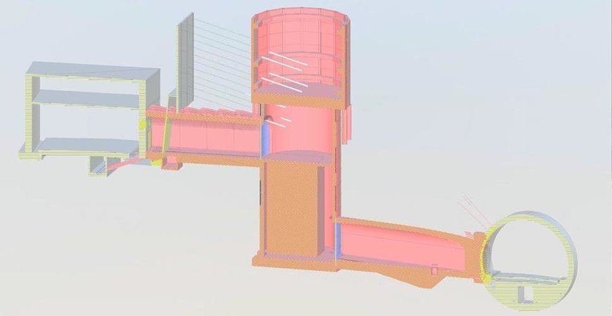 FLUGOBJEKT BAGGER FÜR TUNNELARBEITEN